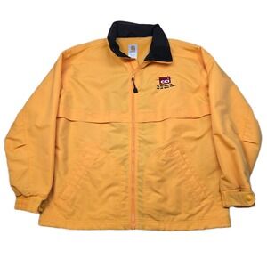 Carhartt Workshield Jacket Mens Medium‎ Yellow Vented J104 Co. Logo Workwear